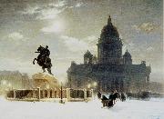 Vasily Surikov Bronze horseman painting